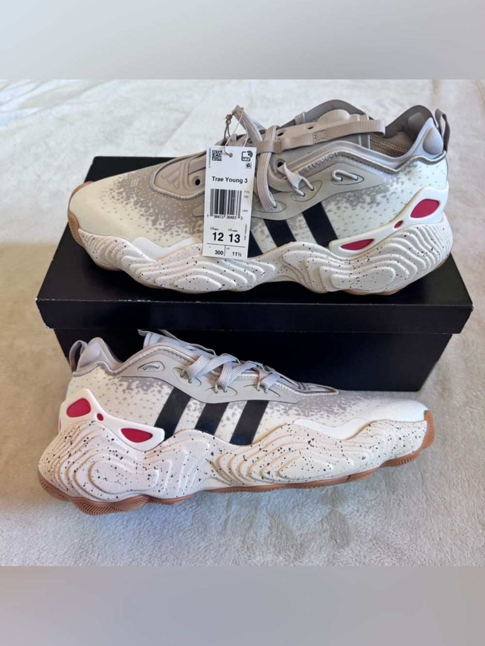 Adidas Trae Young 3 Wonder Beige Men’s 12 Sneakers Basketball Shoes New